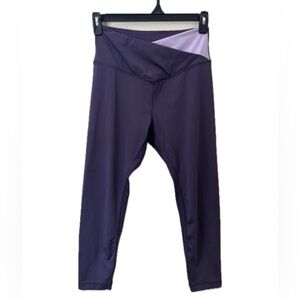 Victoria’s Secret Purple Cross Waist Leggings Size 12 High Waist